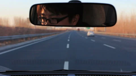 Driving on the highway Stock Footage 40954937