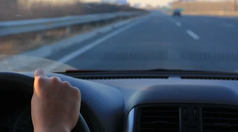Driving on the highway Stock Footage 40955037