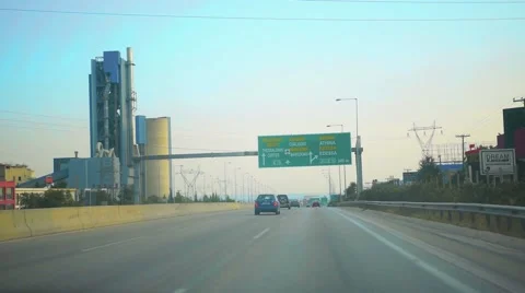 Driving on Highway Stock Footage 53321412