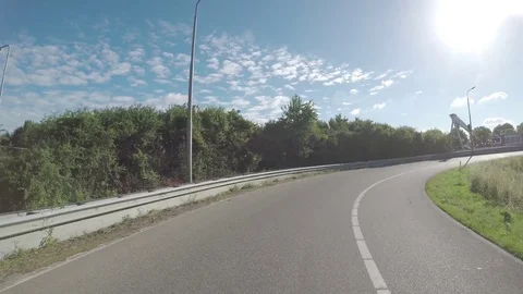 Driving to the highway Stock Footage 83499354