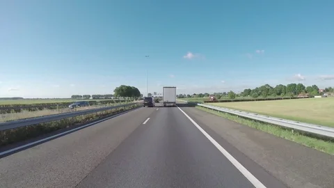 Driving on the highway Stock Footage 83499361