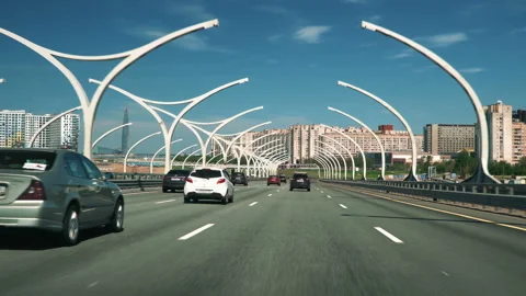 Driving On Highway Vídeo Stock 106209683