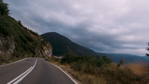 Driving on a highway 動画素材 129749072