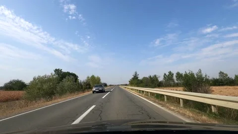 Driving on the highway Stock Footage 143256309