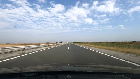 Driving on the highway Stock Footage 143256506