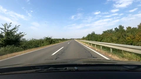 Driving on the highway Stock Footage 143256509