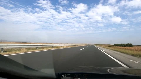 Driving on the highway Stock Footage 143256643