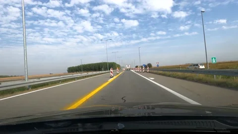 Driving on the highway Stock Footage 143256788