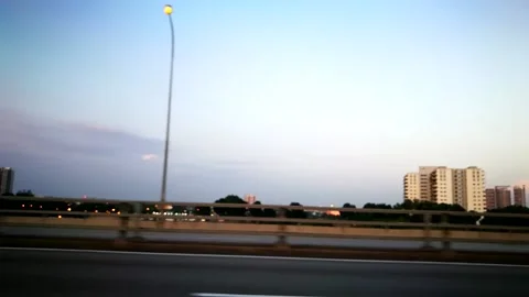Driving on the highway Stock Footage 145885776
