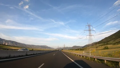 Driving on the Highway, Front View Видео 90351523