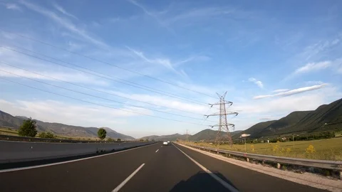 Driving on the Highway, Front View Видео 90351809