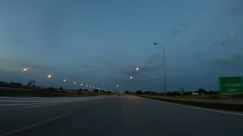 Driving on the Highway, Front View Видео 90352431