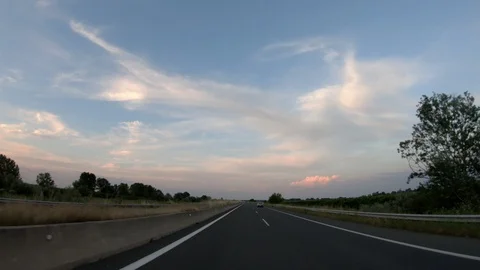 Driving on the Highway, Front View 動画素材 90353216