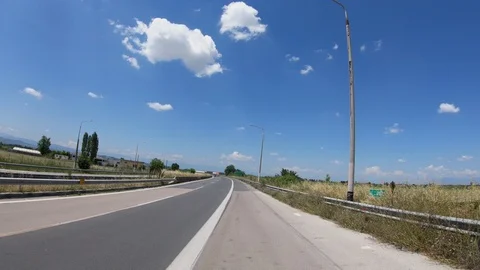 Driving on the Highway, Front View Video stock 90366388