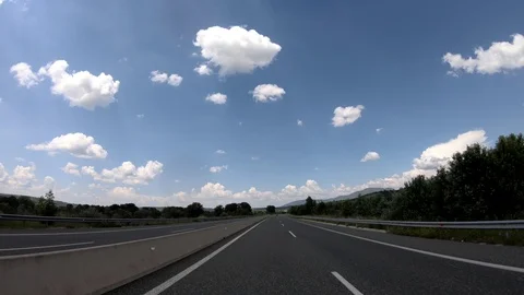 Driving on the Highway, Front View 스톡 동영상 90373219