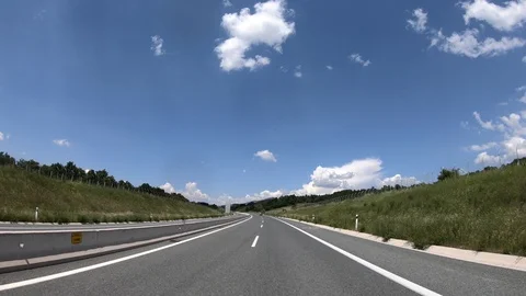Driving on the Highway, Front View Video stock 90373611