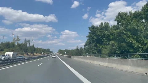 Driving on a highway in germany Stock Footage 228367903