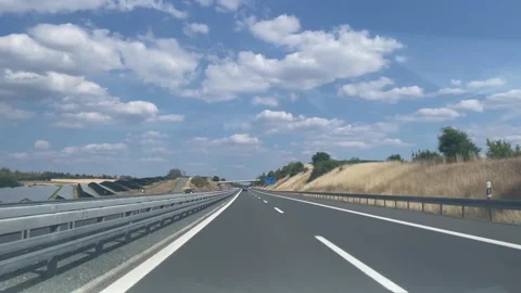 Driving on a highway in germany Stock Footage 228367992