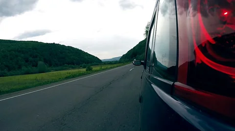 Driving on the highway in the mountains. Stock Footage 64671449