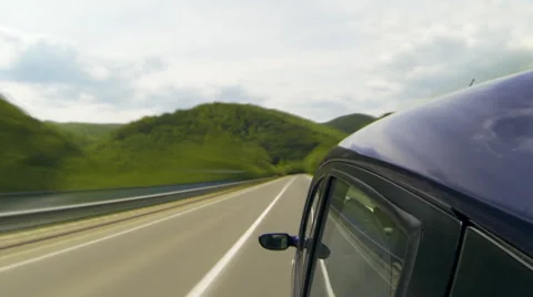Driving on the highway in the mountains. Stock Footage 67975240