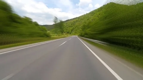 Driving on the highway in the mountains. Stock Footage 70403672