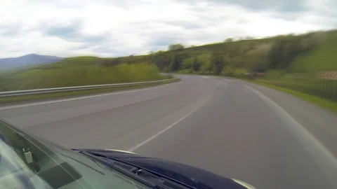 Driving on the highway in the mountains. Stock Footage 70574797
