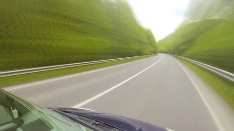 Driving on the highway in the mountains. Stock Footage 70575119