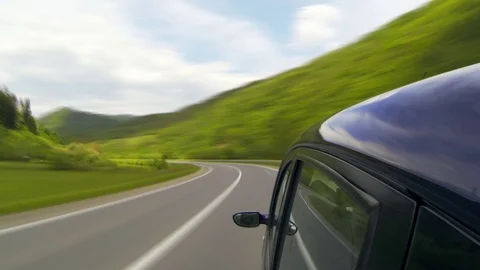 Driving on the highway in the mountains. Stock Footage 70578619