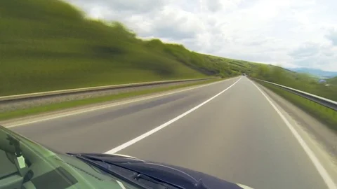 Driving on the highway in the mountains. Stock Footage 72896952