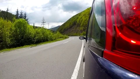 Driving on the highway in the mountains. Stock Footage 72901417