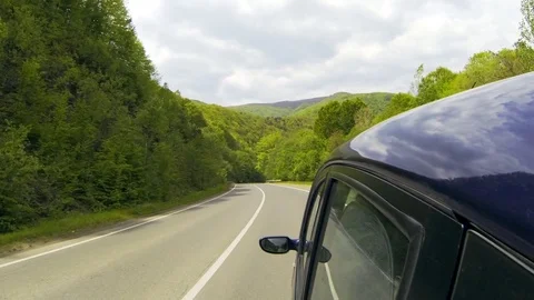 Driving on the highway in the mountains. Stock Footage 73364518