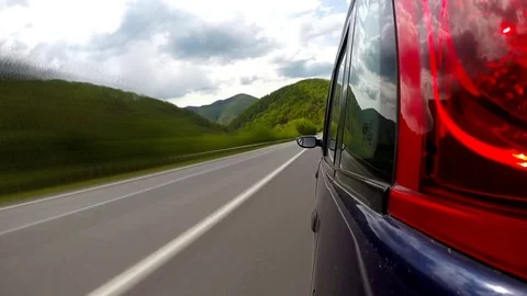 Driving on the highway in the mountains. Stock Footage 73367634