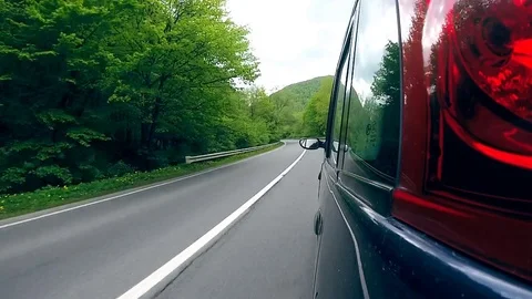 Driving on the highway in the mountains. Stock Footage 74020758