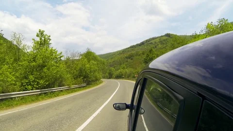 Driving on the highway in the mountains. Stock Footage 74024351