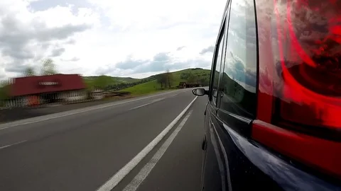 Driving on the highway in the mountains. Stock Footage 74025089