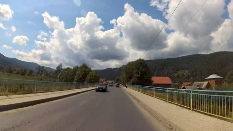 Driving on the highway in the mountains. Stock Footage 80223607
