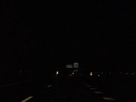 Driving on highway at night VHS Stock-Footage 168071283