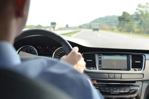 Driving on a Highway Stock Photos
