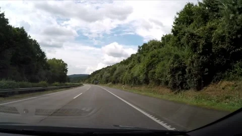 Driving a highway in the rain Stock Footage 172065379