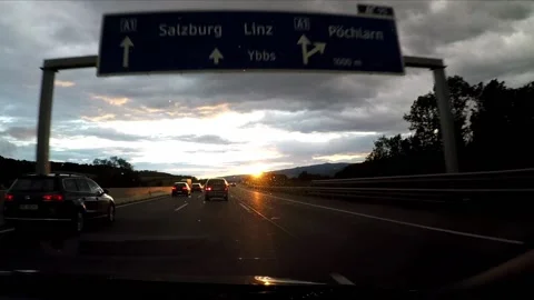 Driving a highway in the rain Stock Footage 172066813