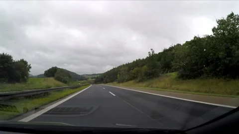 Driving a highway in the rain Stock Footage 172069600