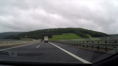 Driving a highway in the rain Stock Footage 172069842