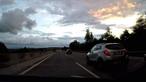 Driving a highway in the rain Stock Footage 172072614