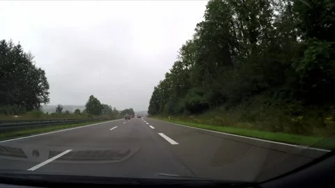 Driving a highway in the rain Stock Footage 172073702