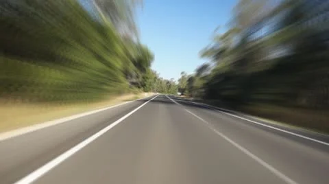 Driving on highway in South Australia, time-lapse Stock Footage