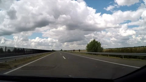 Driving a highway in the sunshine Stock Footage 172066858