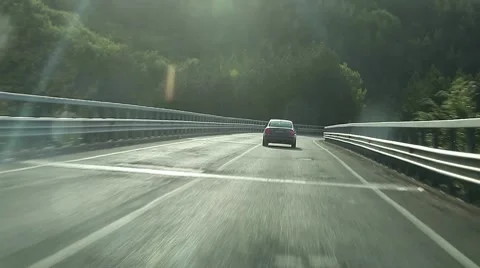 Driving on highway - timelapse Stock Footage 8647929