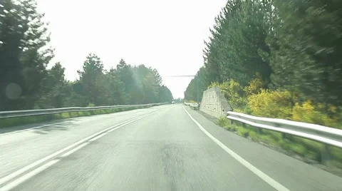 Driving on highway - timelapse Stock Footage 8648021