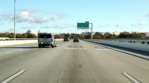 Driving on the highway in Washington, DC Stock Footage 51467557