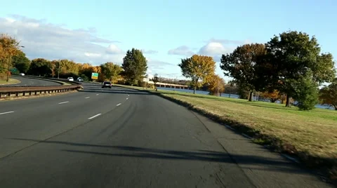 Driving on the highway in Washington, DC Stock Footage 51468262